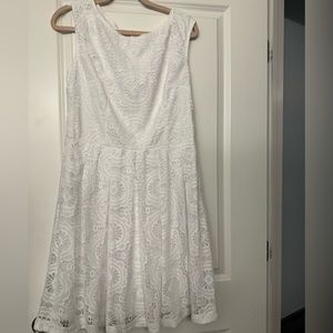 NWT Lace, Sleeveless white dress New York and company